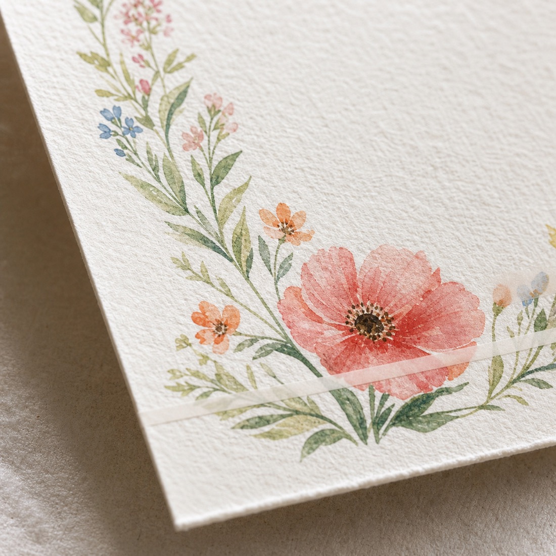 Aquarell-Menükarten »Sommerfest« – Detailansicht 4