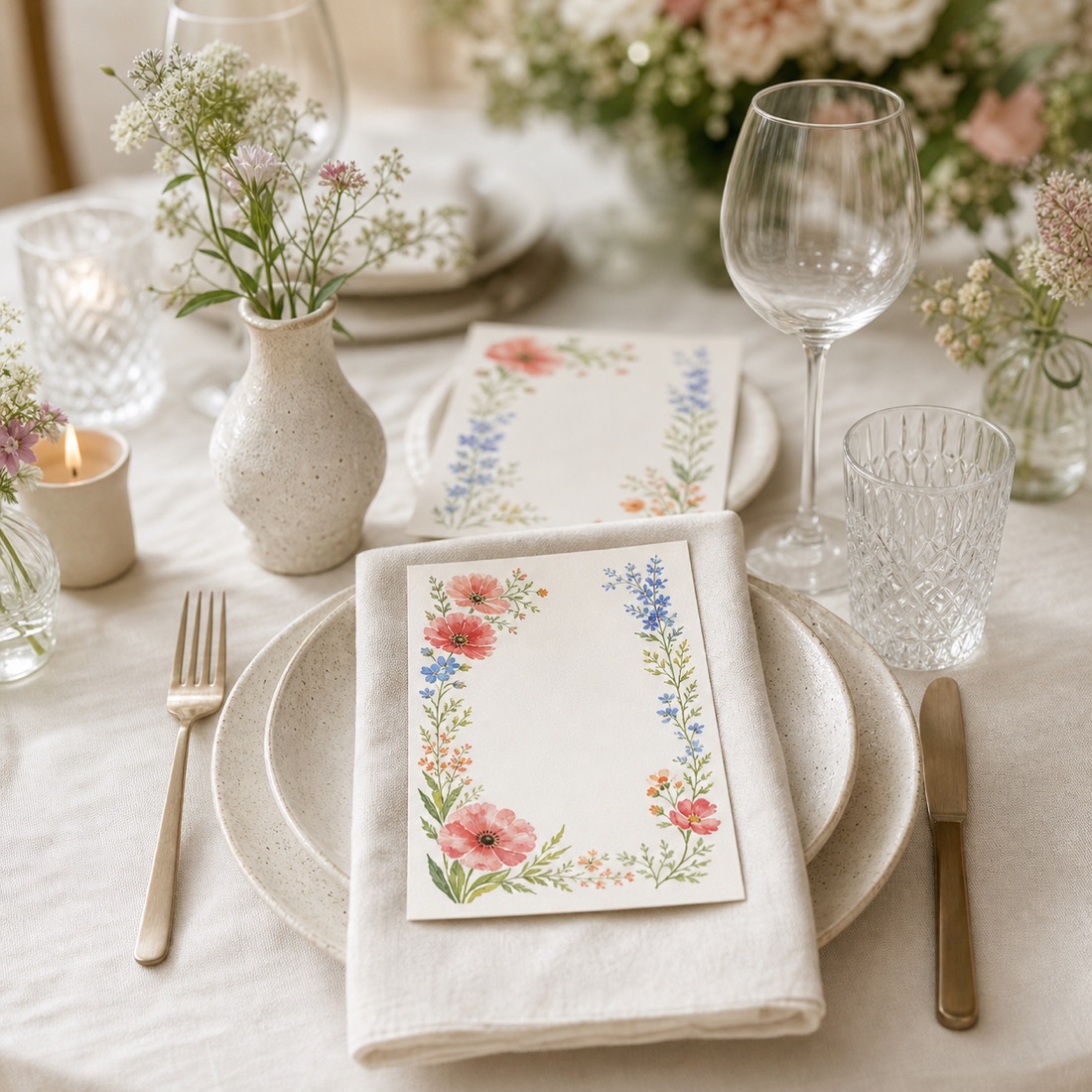 Aquarell-Menükarten »Sommerfest« – Detailansicht 5