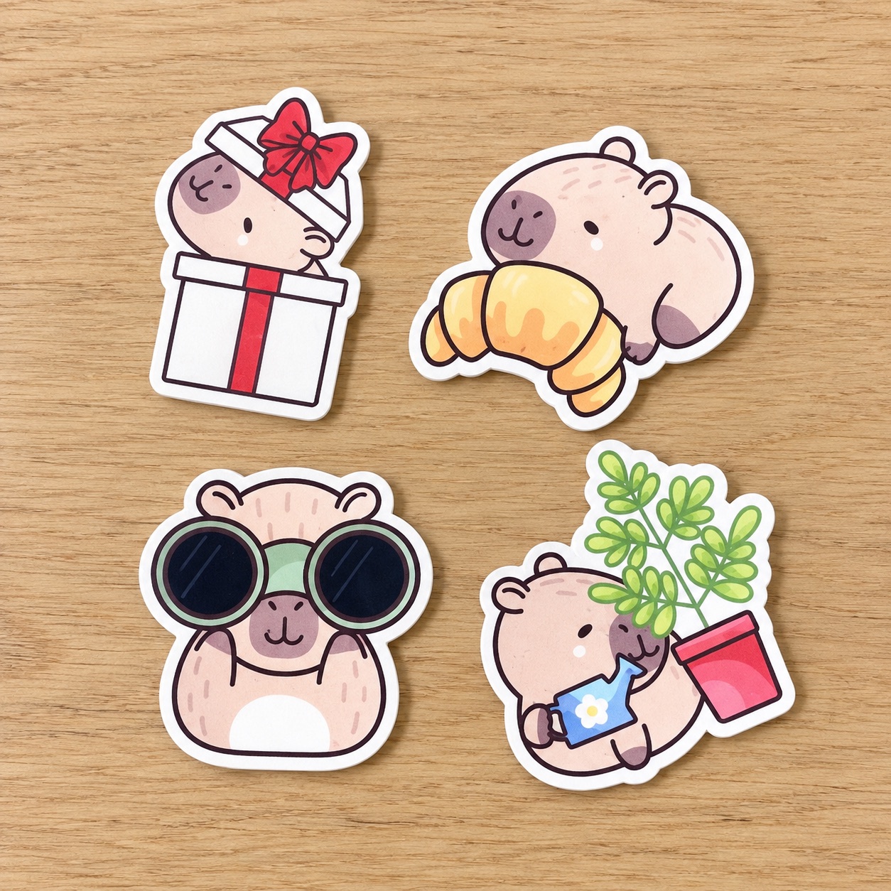 Sticker-Set »Capybara-Pause« – ergänzende Ansicht 3 – Dekoration außerhalb des Produkts nicht enthalten