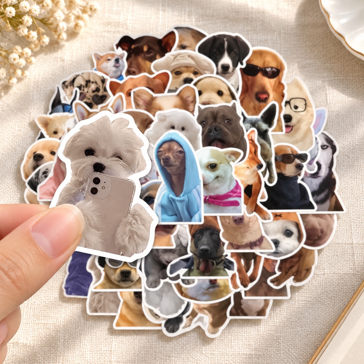 Sticker-Set »Hundeglück« – ergänzende Ansicht 1 – Dekoration außerhalb des Produkts nicht enthalten