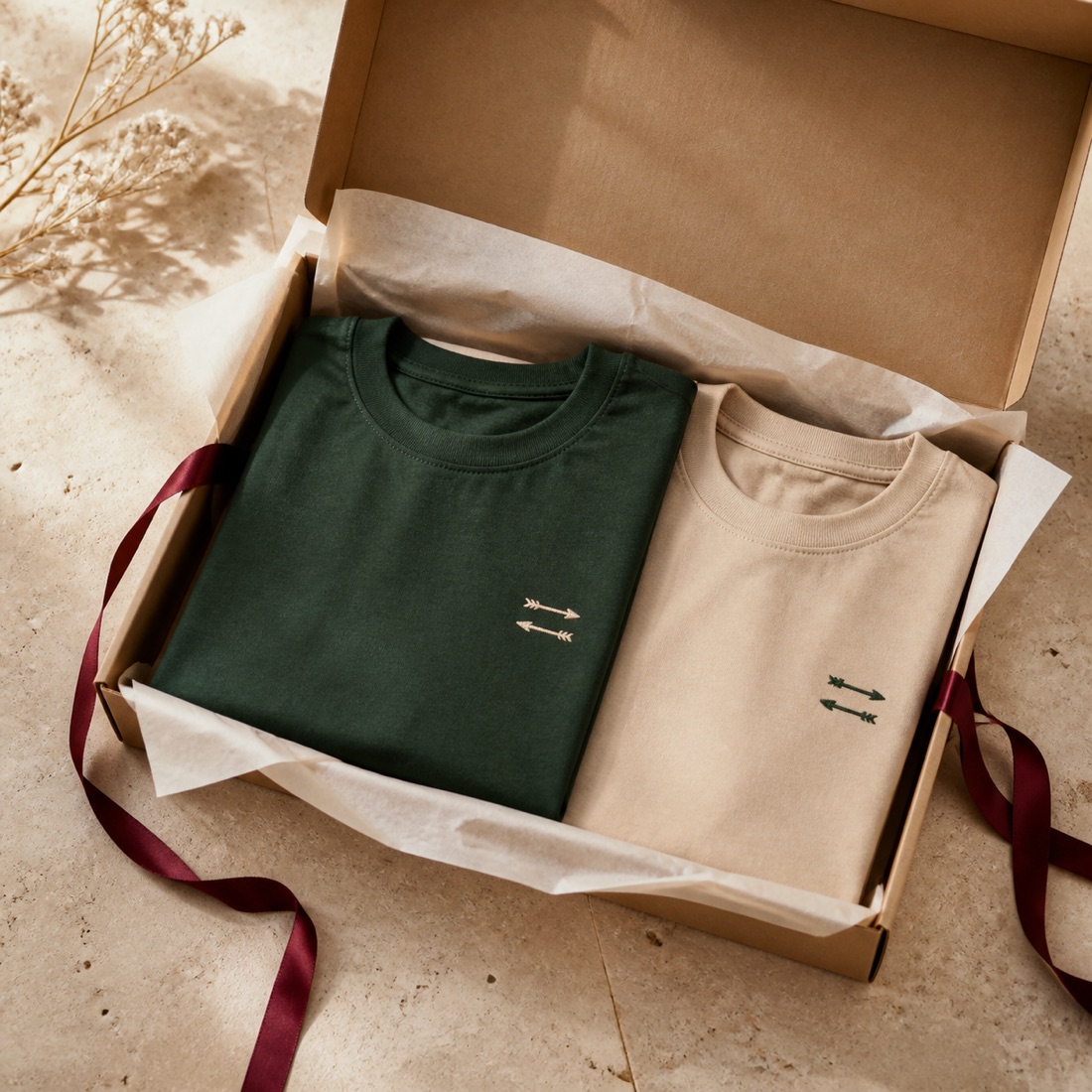Partner-Shirt-Set »Bei dir« – Atelier-Edition – Detailansicht 5