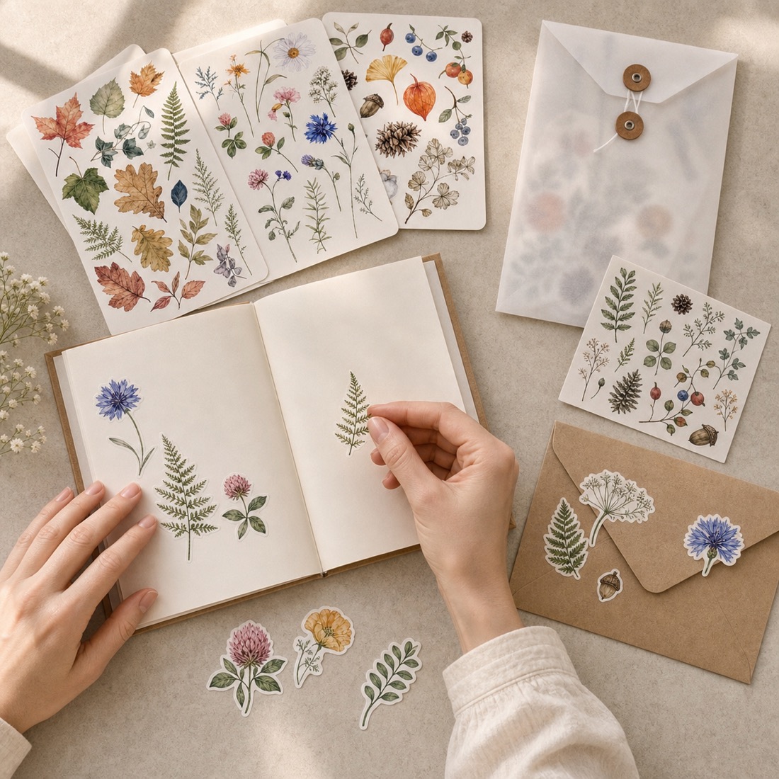 Botanisches Journaling-Stickerset – Detailansicht 5