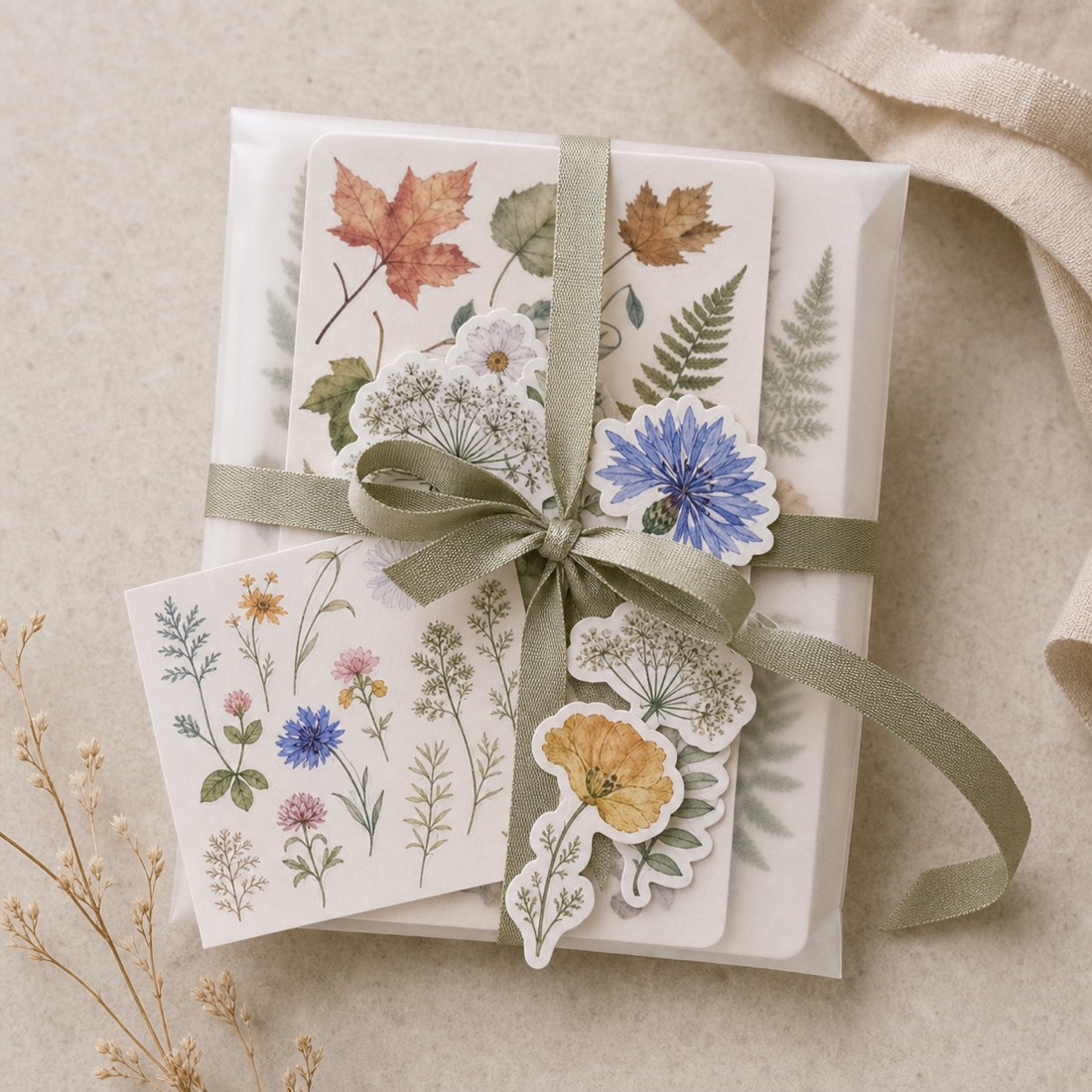 Botanisches Journaling-Stickerset – Detailansicht 6
