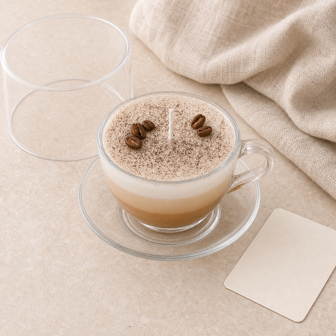 Kaffee-Duftkerze »Kleine Pause« – Geschenk-Edition – Detailansicht 2
