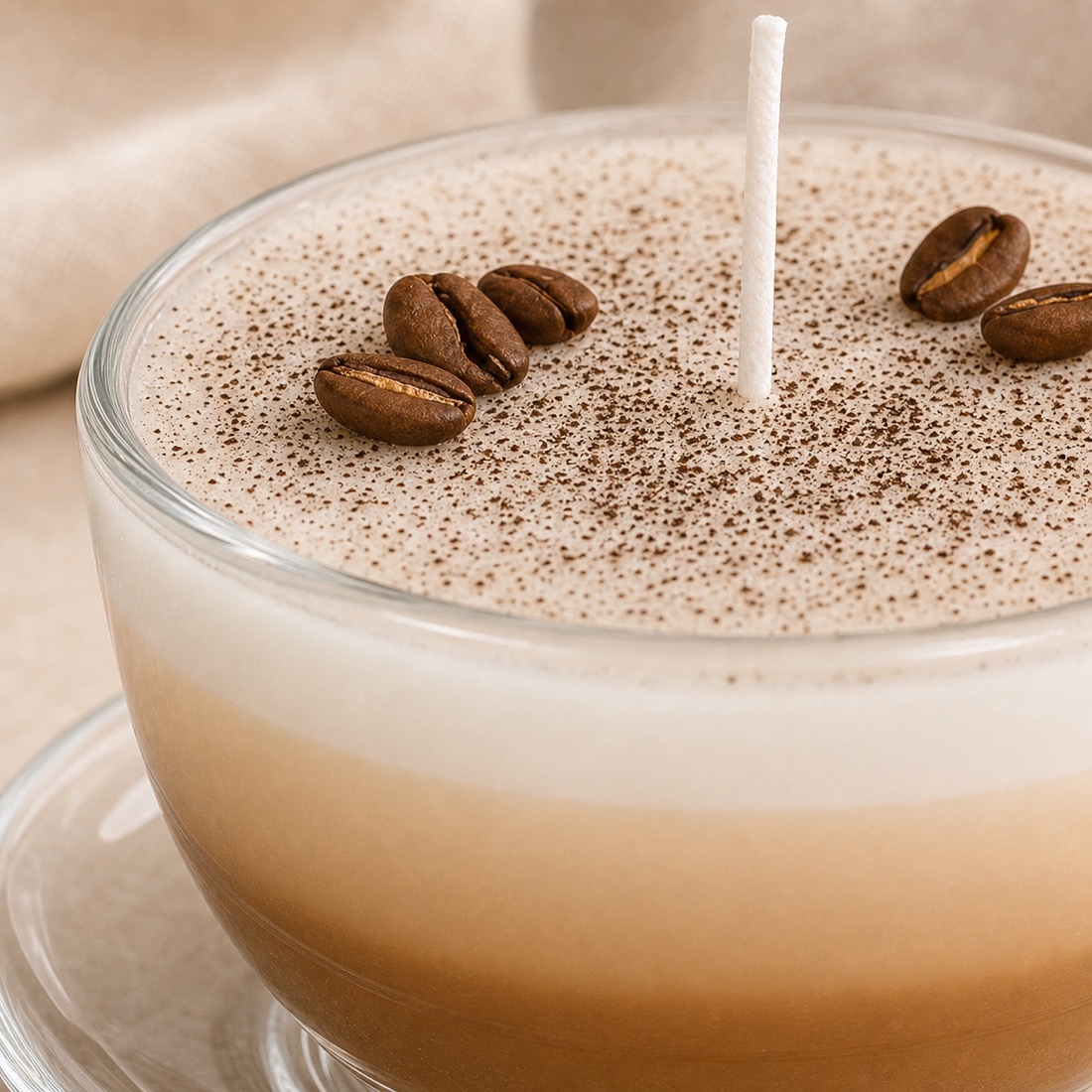 Kaffee-Duftkerze »Kleine Pause« – Geschenk-Edition – Detailansicht 3