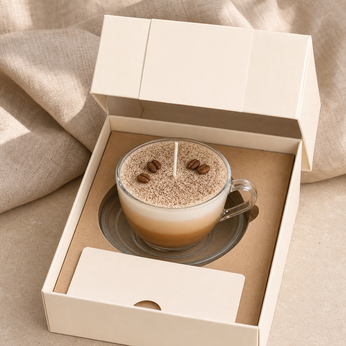 Kaffee-Duftkerze »Kleine Pause« – Geschenk-Edition – Detailansicht 5