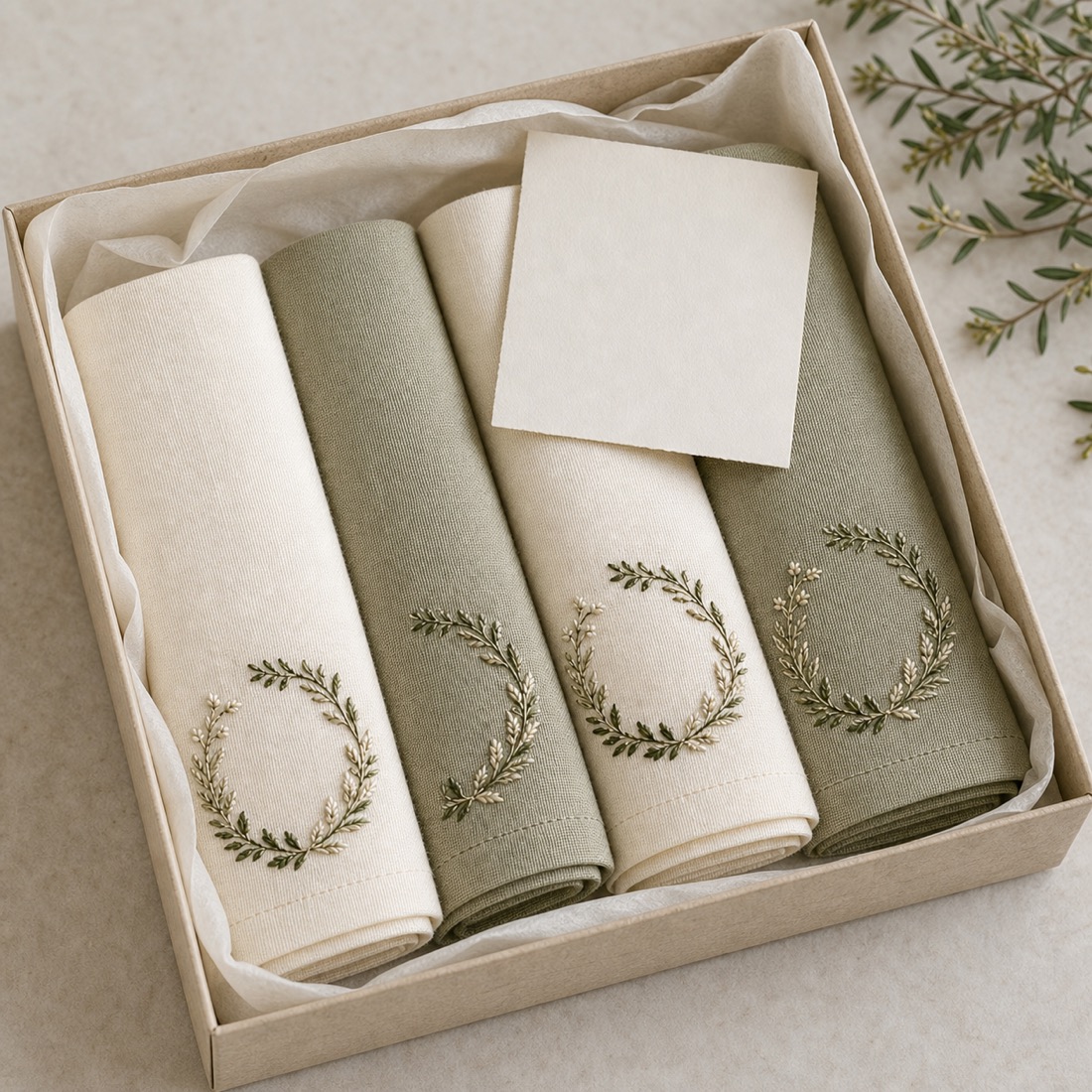 Leinenservietten mit Monogramm – Detailansicht 6