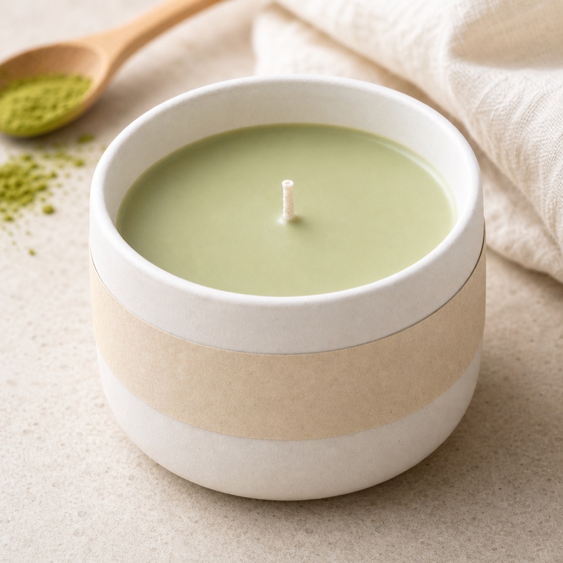 Duftkerze »Matcha-Morgen« – Detailansicht 4