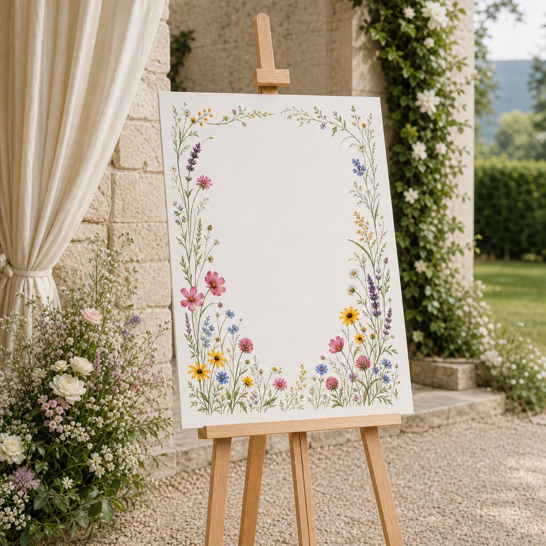Wildblumen-Willkommensschild – Detailansicht 5