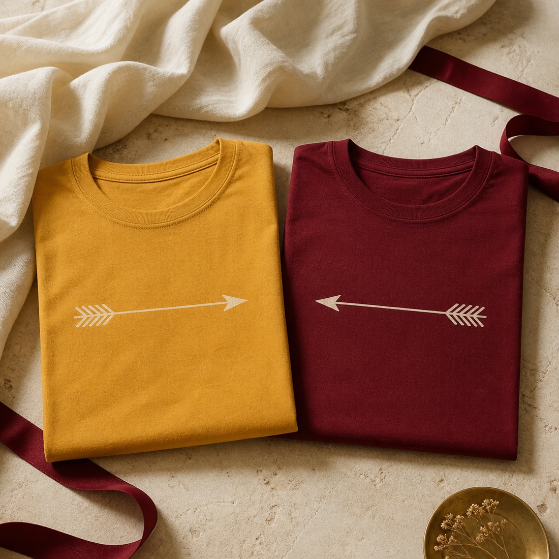 Partner-Shirt-Set »Bei dir« – Atelier-Edition – Detailansicht 2