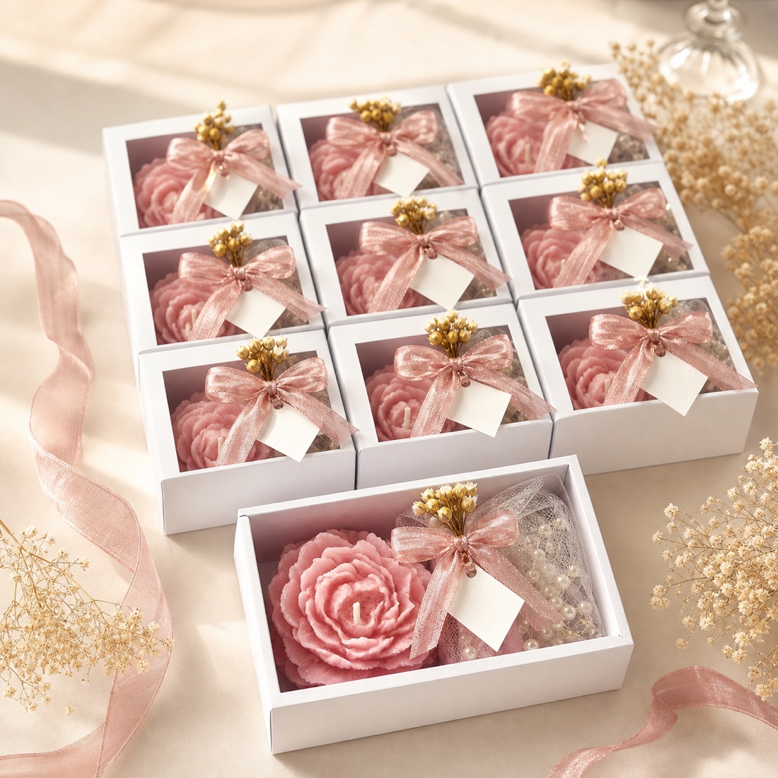 Mini-Gästekerzen »Ein Licht für euch« – 10er-Atelier-Set – Detailansicht 2
