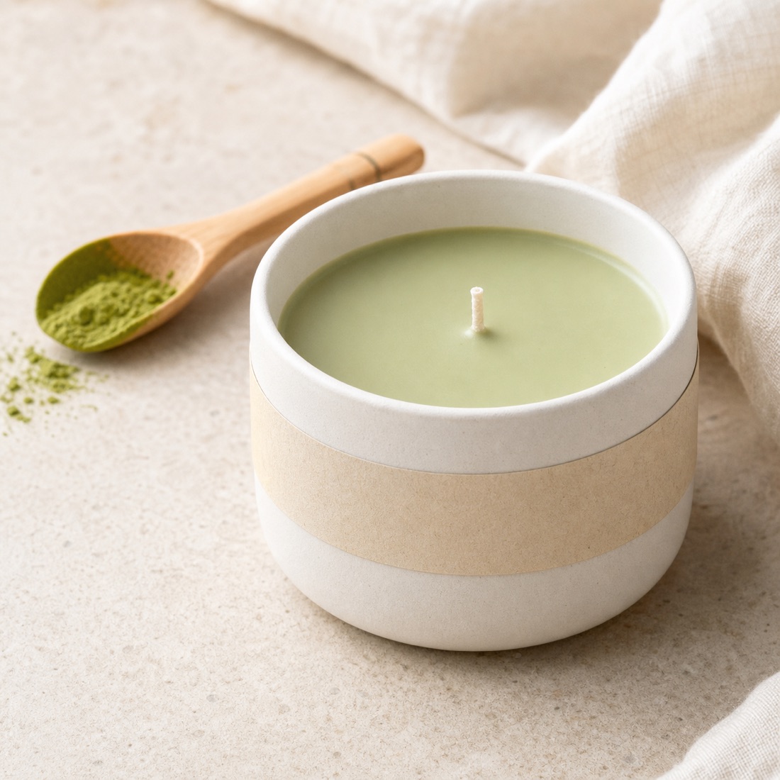 Duftkerze »Matcha-Morgen« – Detailansicht 2