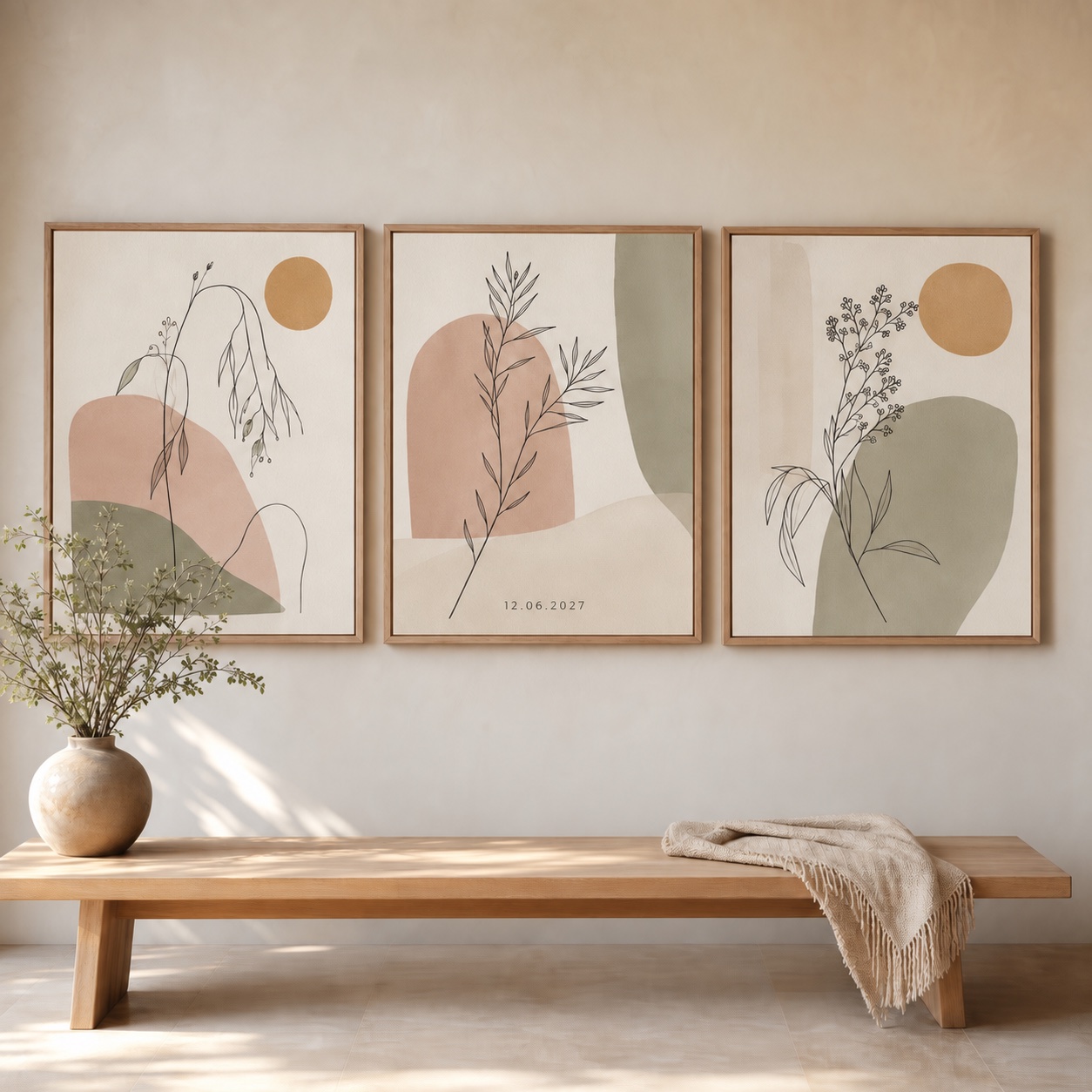 Bilderwand-Set »Drei leise Gedichte« mit beispielhafter Personalisierung